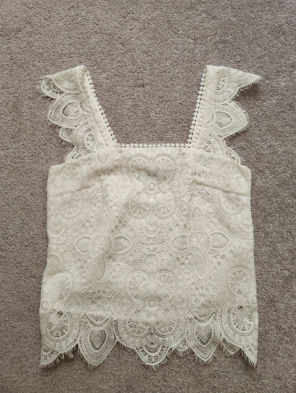 White Lace Top XS Small